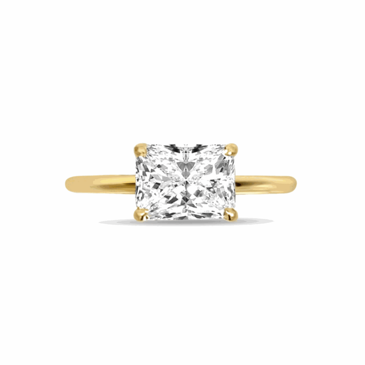 1.00 CTW Radiant Cut-Solitaire Lab-Grown Diamond Ring for Women