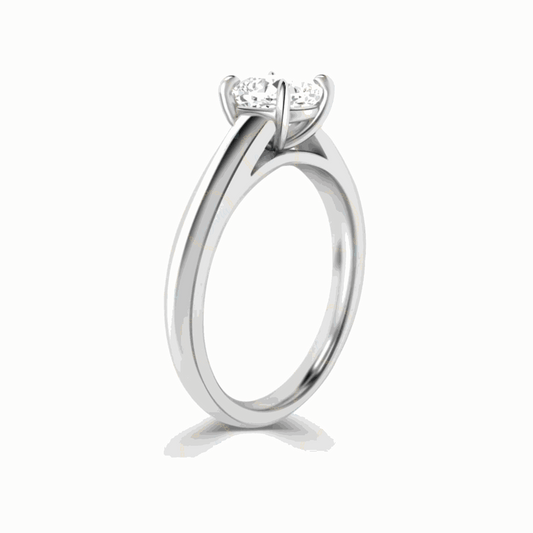 Anello da donna con diamante solitario taglio cuscino da 1,00 CTW di Lazaha