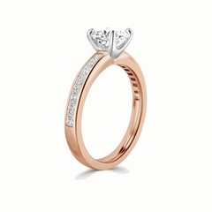 1.50 CTW Cushion Cut-Solitaire With Accents Lab-Grown Diamond Ring for Women by Lazaha