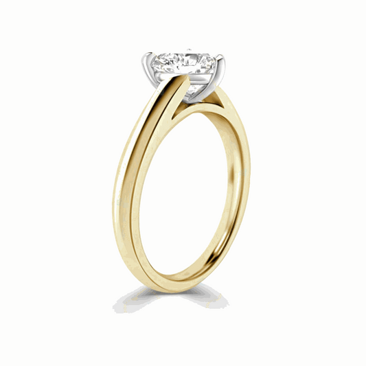 1.00 CTW Heart Cut-Solitaire Lab-Grown Diamond Ring for Women by Lazaha