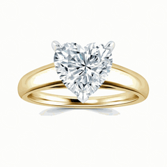 1.00 CTW Heart Cut-Solitaire Lab-Grown Diamond Ring for Women by Lazaha