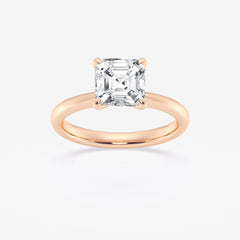 1.00 CTW Asscher Cut Solitaire Lab Grown Diamond Ring for Women