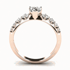 1.25 CTW Heart Cut Solitaire With Accents Lab Grown Diamond Ring for Women