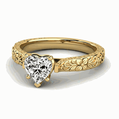 1.50 CTW Heart Cut Solitaire Lab Grown Diamond Ring for Women