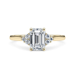 1.00 CTW Emerald Cut 7 Stone Lab Grown Diamond Ring for Women