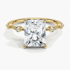 2.00 CTW Radiant Cut 5 Stone Lab Grown Diamond Ring for Women