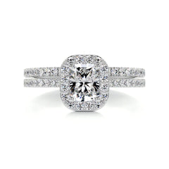 0.50 CTW Radiant Cut Bridal Set Lab Grown Diamond Ring for Women