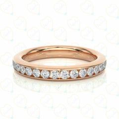 Round-Cut Eternity Lab Grown Diamond Ring for Women