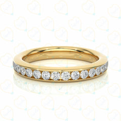 Round-Cut Eternity Lab Grown Diamond Ring for Women