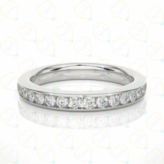 Round-Cut Eternity Lab Grown Diamond Ring for Women