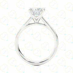 Princess-Cut Solitaire With Accents Lab Grown Diamond Ring for Her