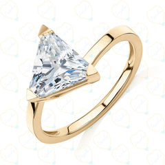 Trillion-Cut Modern Solitaire Lab Grown Diamond Ring for Women