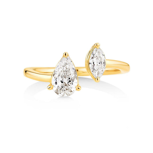 Pear-Cut Lab Grown Diamond Ring for Women