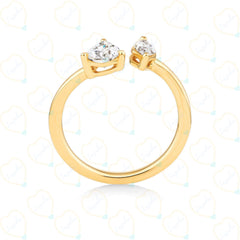 Pear-Cut Lab Grown Diamond Ring for Women