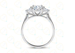 Cushion Cut 3 Stone Lab Grown Diamond Ring for Women