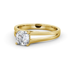 Cushion Cut Split Shank Lab Grown Diamond Ring for Women