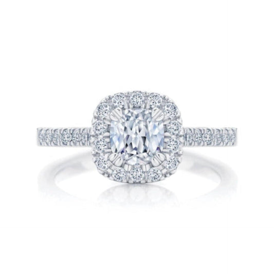 Cushion-Cut Brilliance Halo Lab Grown Diamond Ring for Women