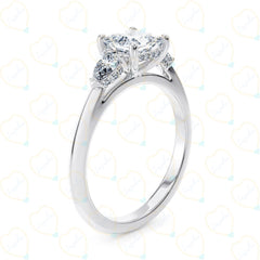 Princess Cut 3 Stone Lab Grown Diamond Ring for Women