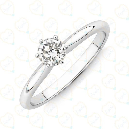 1 Ct Round-Cut Solitaire Lab Diamond Ring for women