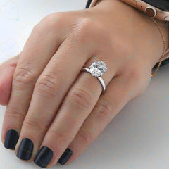 3.00 TCW Oval Cut Solitaire Lab Grown Diamond Ring for Women