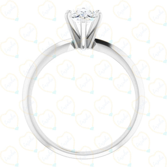 2.00 TCW Pear Cut Solitaire Lab Grown Diamond Ring for Women