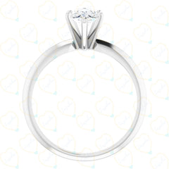 Anello da donna con diamante solitario taglio a pera TCW 2,00