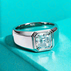 Anello da donna con diamante solitario taglio Asscher TCW da 2,00