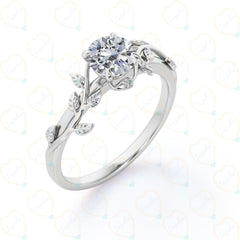 Round Brilliant Cut Solitaire Lab Grown Diamond Ring for Women