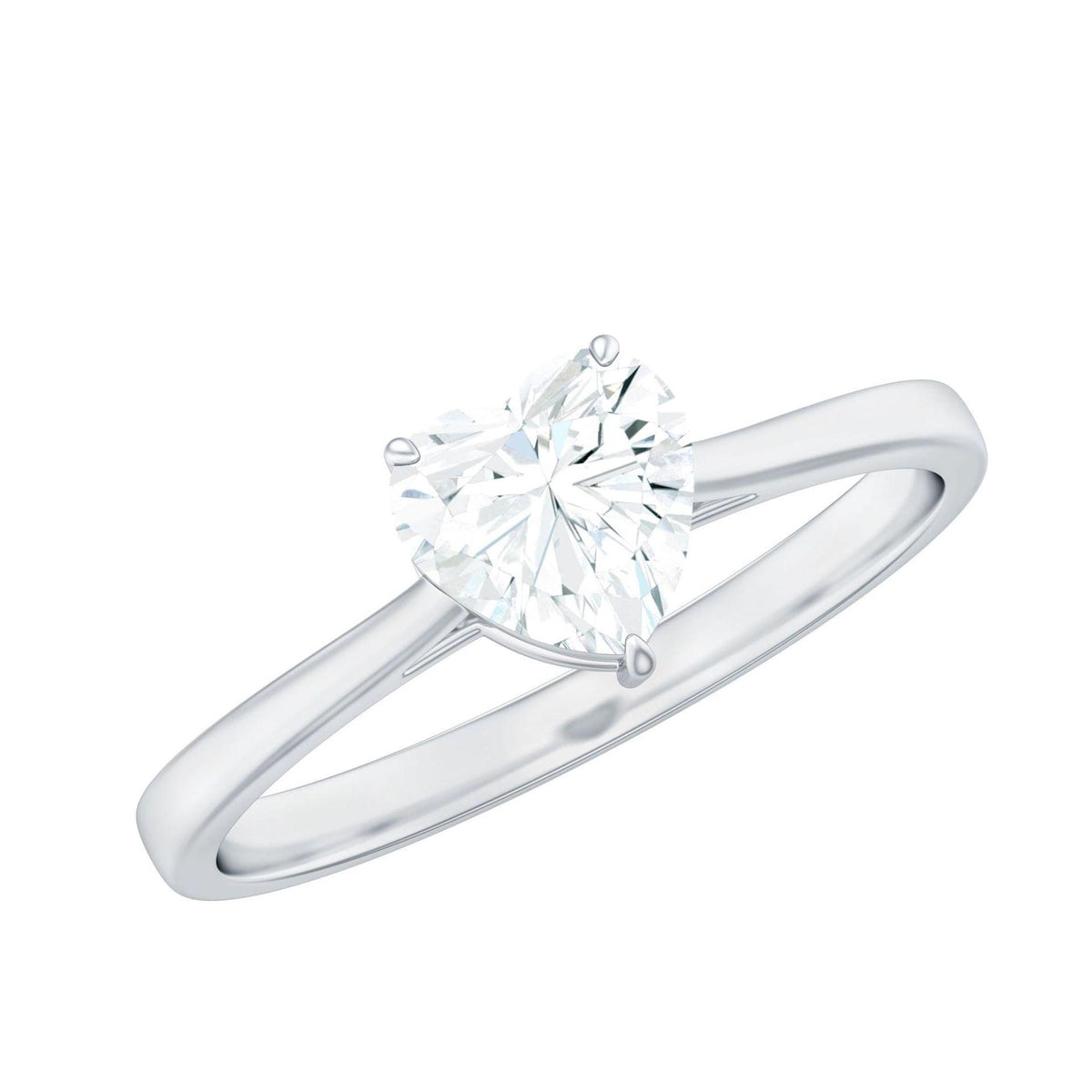 Heart Cut Solitaire Lab Grown Diamond Ring for Women