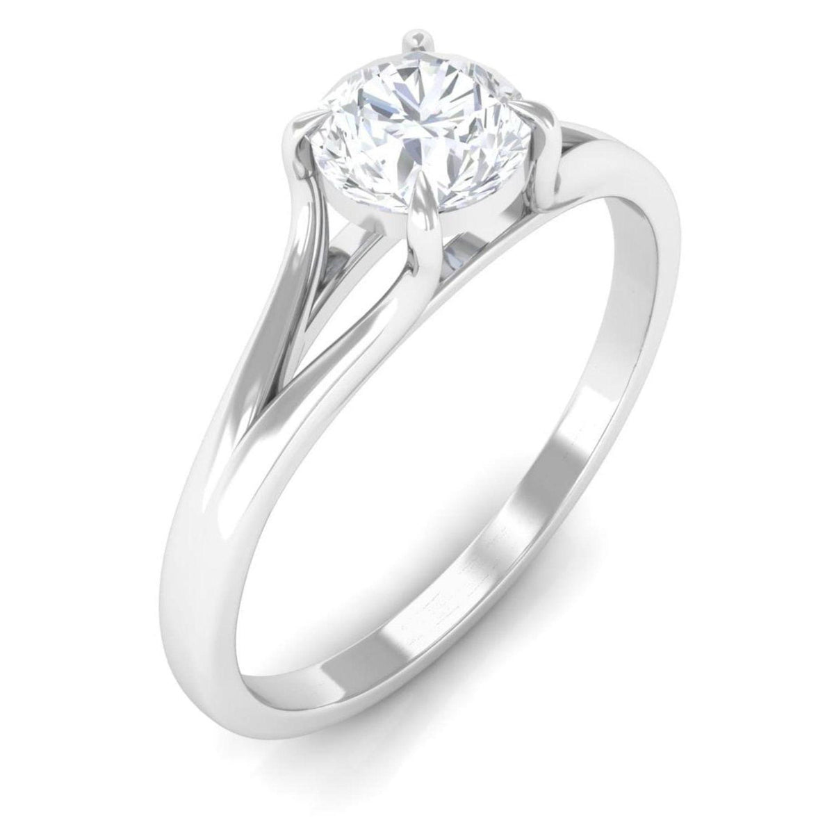 1.00 TCW Round Cut Solitaire Lab Grown Diamond Ring for Women