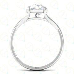 1.00 TCW Round Cut Solitaire Lab Grown Diamond Ring for Women