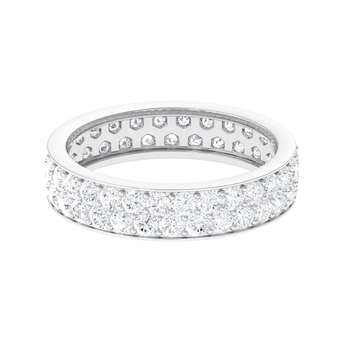 1.80 TCW Round Brilliant Cut Eternity Lab Grown Diamond Ring for Women