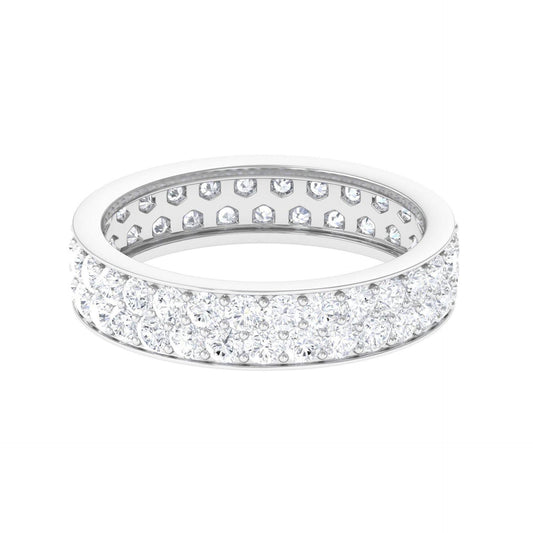 1.80 TCW Round Brilliant Cut Eternity Lab Grown Diamond Ring for Women