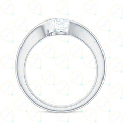 1.00 TCW Round Brilliant Cut Solitaire Lab Grown Diamond Ring for Women