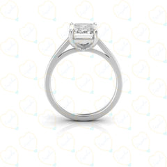 Anello da donna con diamante solitario taglio smeraldo TCW 1,75