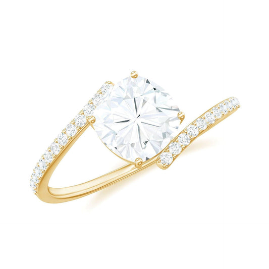 1.50 TCW Cushion Cut Unique Lab Grown Diamond Ring for Women