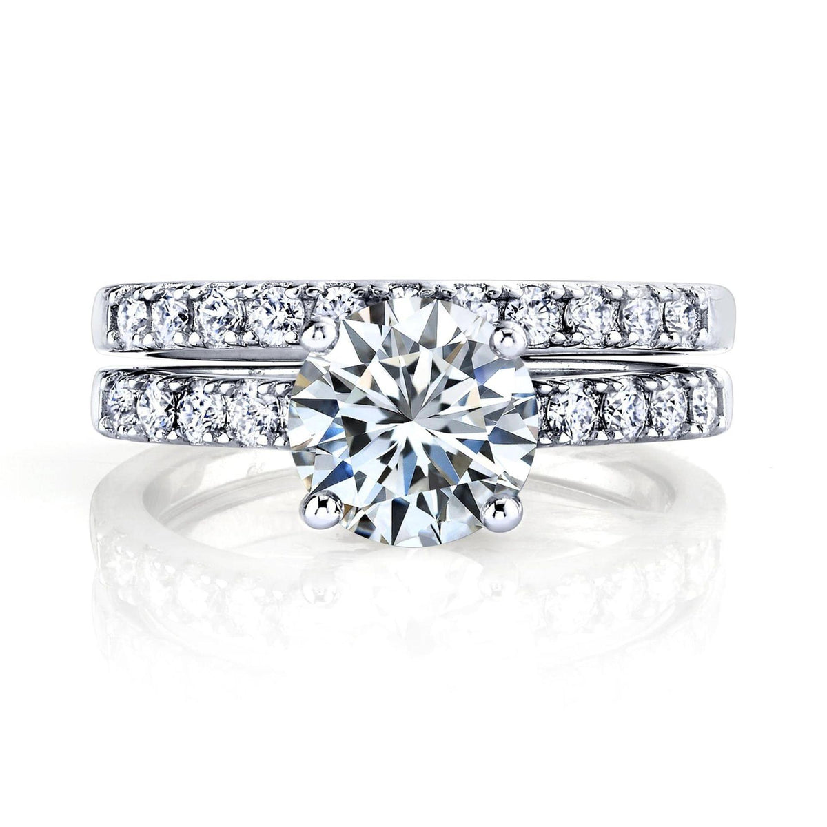 Round Brilliant Cut Bridal Set Lab Grown Diamond Ring