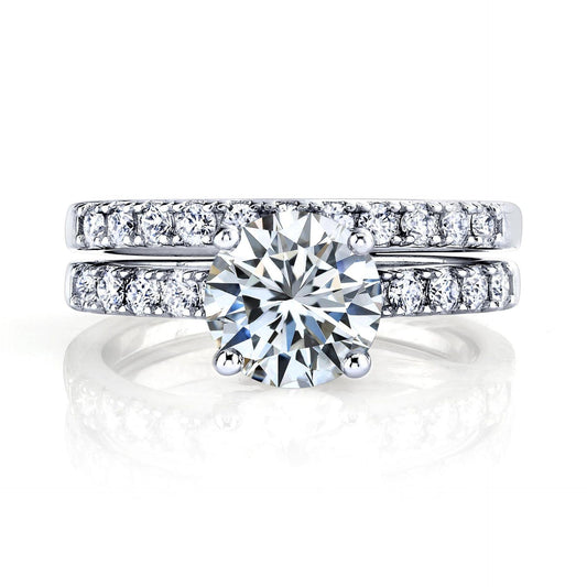 Round Brilliant Cut Bridal Set Lab Grown Diamond Ring