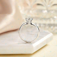 Anello da donna con diamante solitario taglio brillante rotondo da 1,00 CT, creato in laboratorio