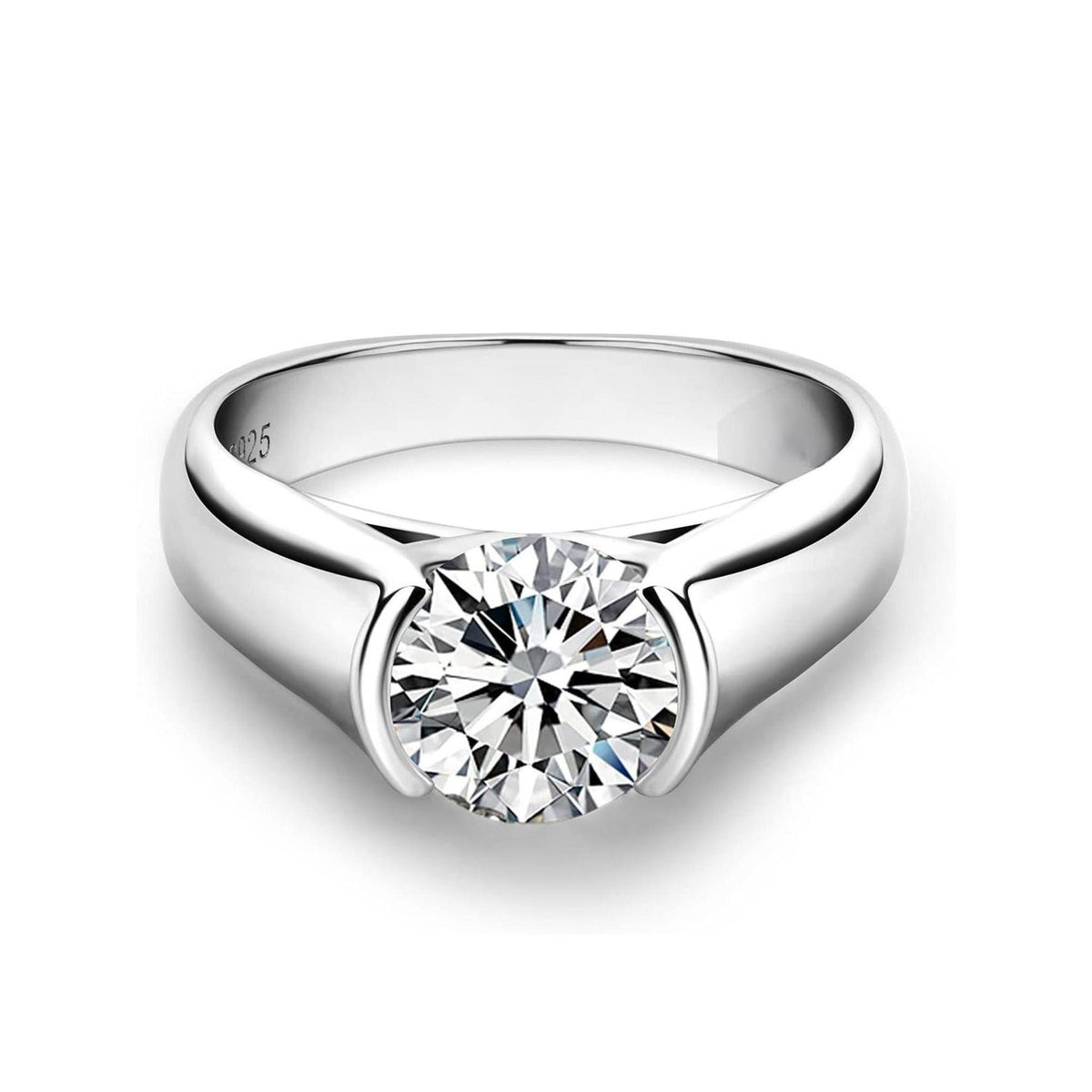 2.00 TCW Round Brilliant Cut Solitaire Lab Grown Diamond Ring for Women