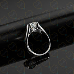 Anello da donna con diamante solitario taglio brillante rotondo TCW da 2,00