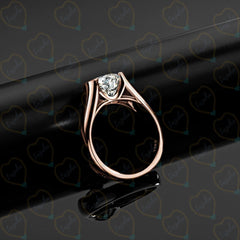 Anello da donna con diamante solitario taglio brillante rotondo TCW da 2,00