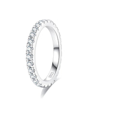 3.30 TCW Round Cut Eternity Lab Grown Diamond Ring for Women