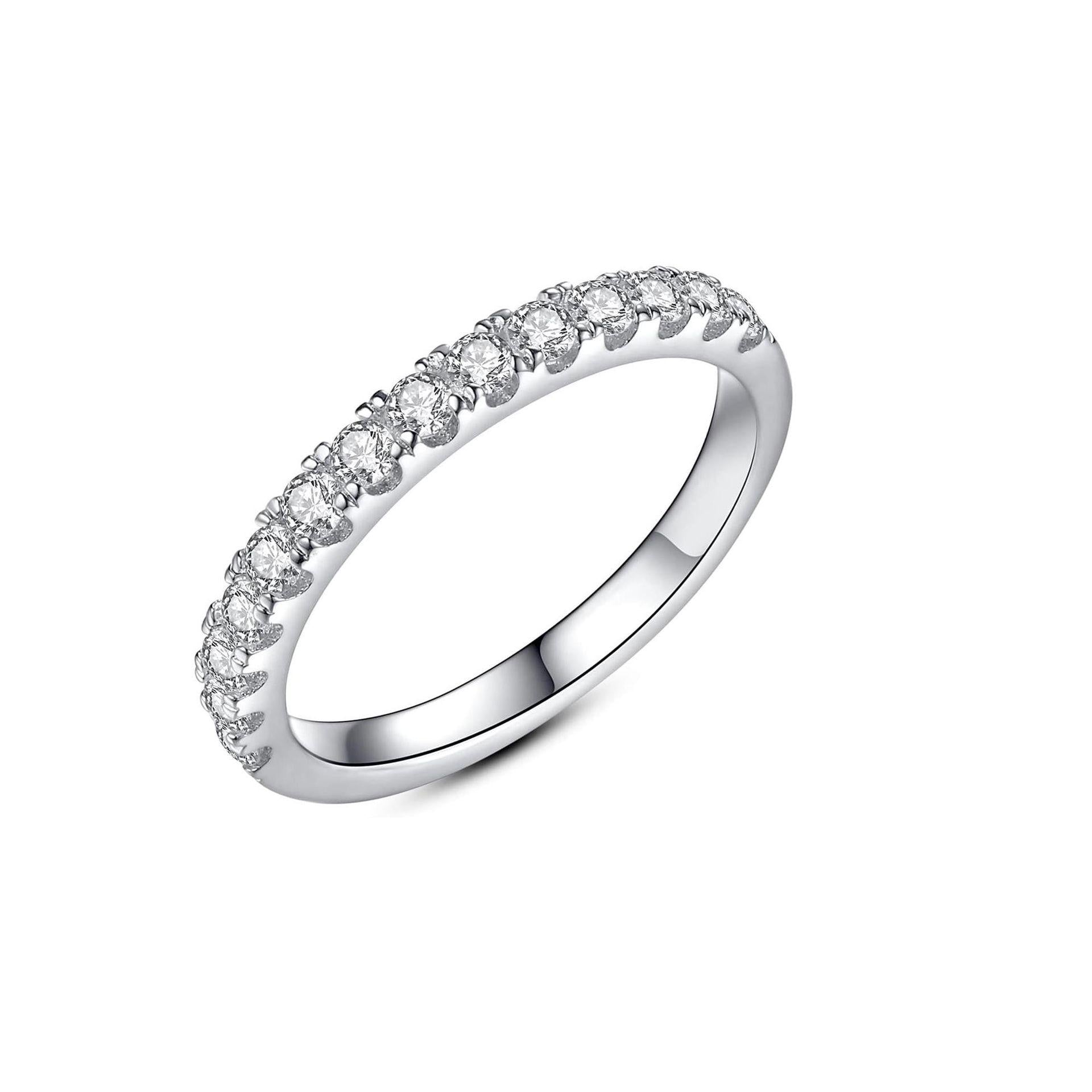 0.35 TCW Round Brilliant Cut Half Eternity Lab Grown Diamond Ring, Diamond Ring, Diamond, Round Brilliant Cut, 0.35 CT Diamond Ring, Ring Lab grown Diamond Ring....  