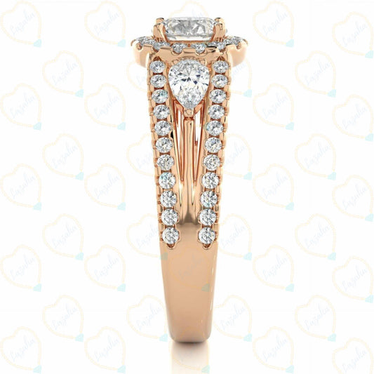 Round Brilliant Cut Art Deco Lab Grown Diamond Ring for Women