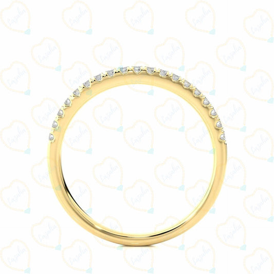 Round Brilliant Cut Half Eternity Lab Grown Diamond Ring for Women