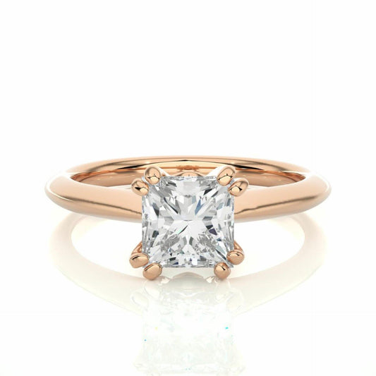 Princess Cut Solitaire Lab Grown Diamond Ring for Women