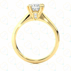 Princess Cut Solitaire Lab Grown Diamond Ring for Women