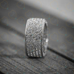 3.00 TCW Round Cut Eternity Lab Grown Diamond Ring for Women