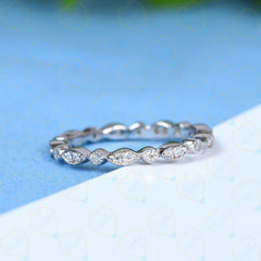 1.00 CTW Round Cut Trio Set Lab Grown Diamond Ring for Women